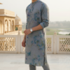 Aqua Mist Floral Kurta
