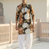Midnight Bloom Floral Kurta