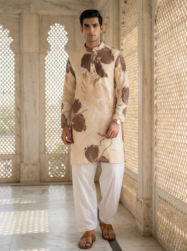 Sandstone Floral Kurta
