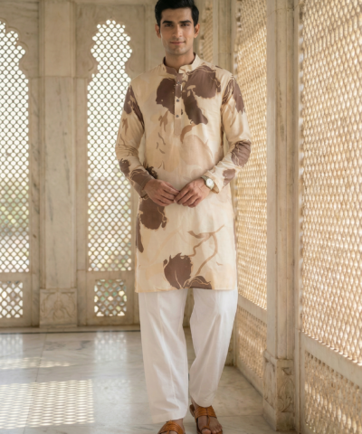 Sandstone Floral Kurta
