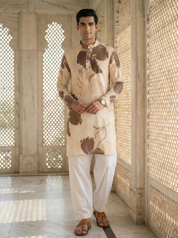 Sandstone Floral Kurta